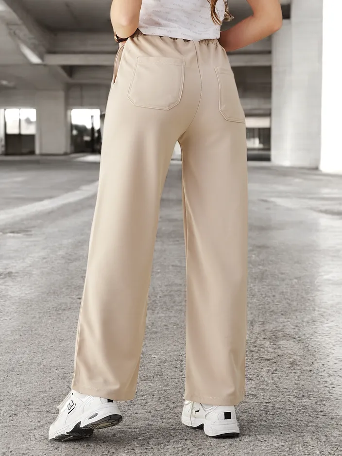 Royalfashion Vienkāršas sieviešu bikses ar auklītēm