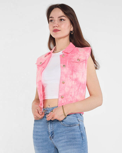 Rozā sieviešu džinsa veste - Apģērbs