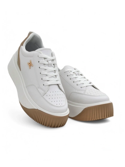 Arianna Bianco women's platform sneakers made of 5 cm ecological leather