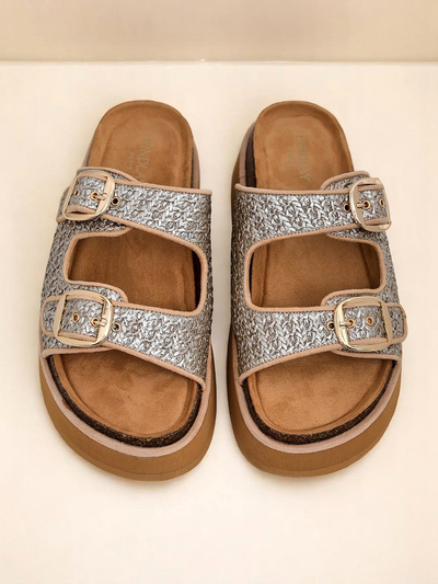 Royalfashion Women's Nora Woven Platform Flip-Flops