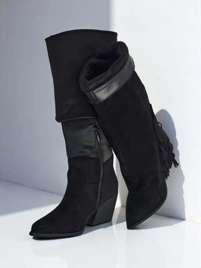Women's Eco-Suede Knee-High Boots with Tauren Upper