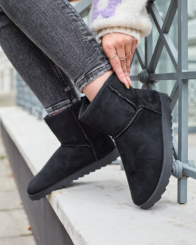 Royalfashion Women's boots a'la snow boots in black color Aener