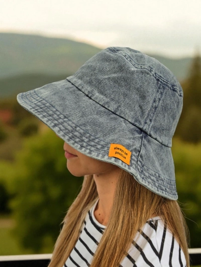 Kapelusz damski Athena Denim Look bucket hat z poliestru, wygodaski