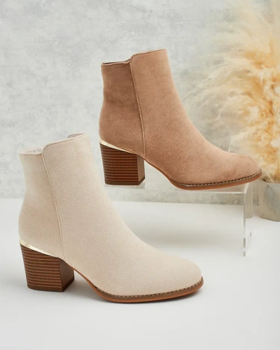 Royalfashion Women's low stiletto boots Traestra