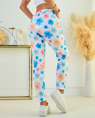 Royalfashion Sieviešu bikses no ziedu auduma