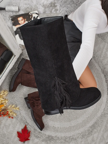 Sieviešu eko zamšādas zābaki ar Ismara virsmu