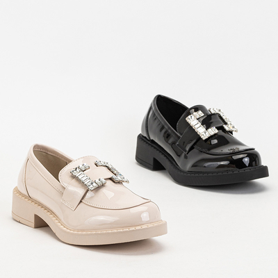 Black women's shoes with Larri crystals - Footwear