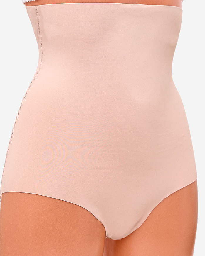 Royalfashion Beige women's high-waisted modeling panties