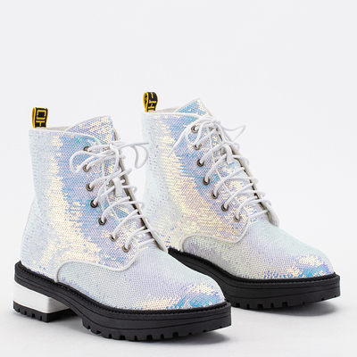 Women's ankle boots with Wysey holographic sequins - Footwear