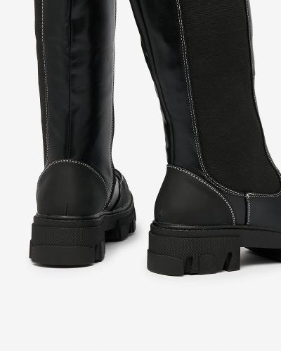 Royalfashion Женские полусапоги черного цвета Blyss