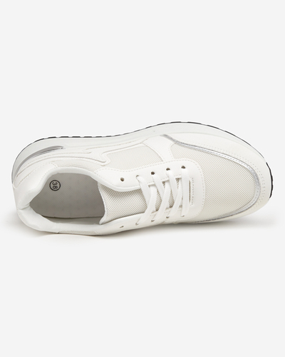 OUTLET Pastel women's white sports shoes by Delani - Footwear