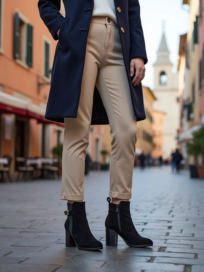 Royalfashion Women's ankle boots on a Vierod post