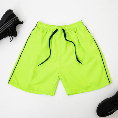 Neon Green Men's Sports Shorts Shorts - Clothing