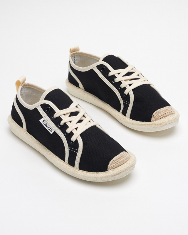 Black Mokida woven women's sneakers - Footwear