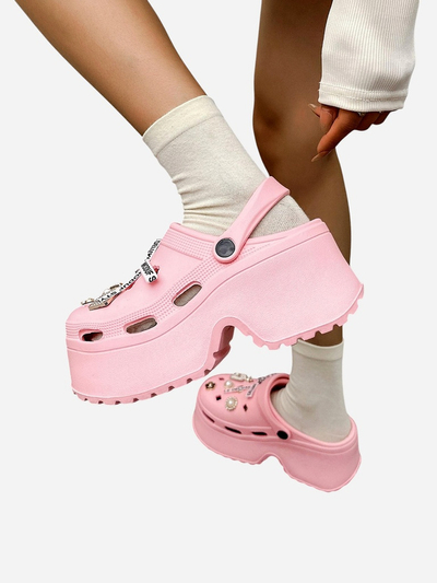 Royalfashion Sieviešu gumijas čībiņas ar rotājumiem Dellos