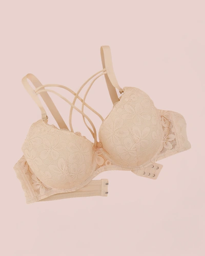 Royalfashion Women's padded bra with lace