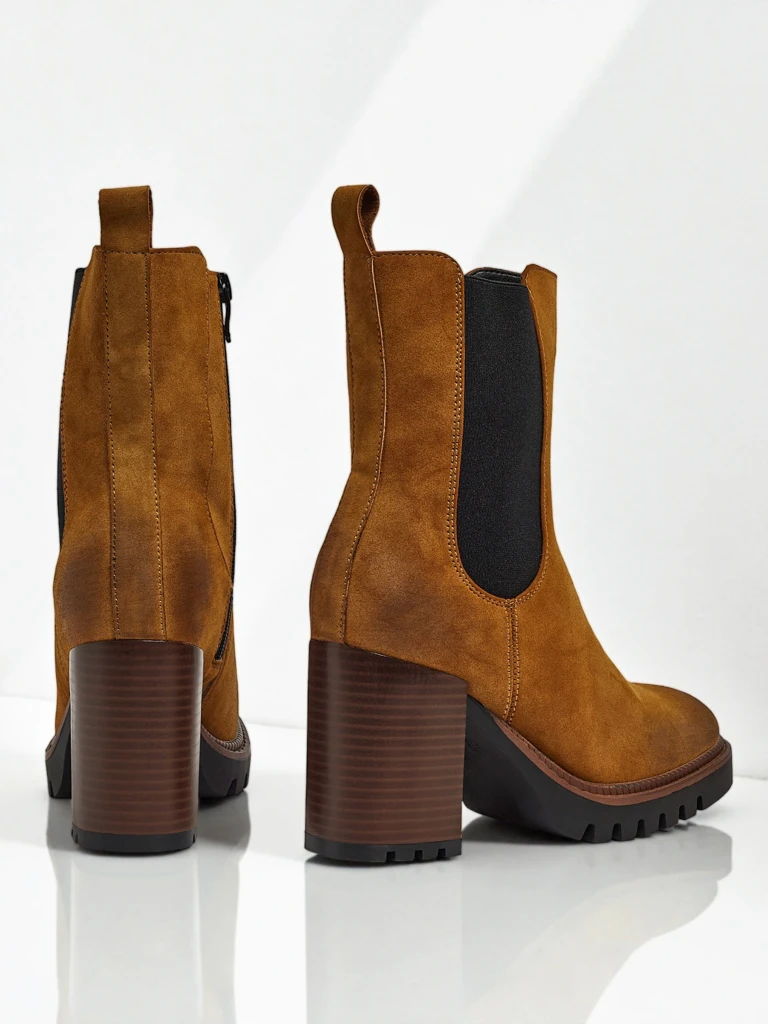 Women's Soreya Faux Suede Block Heel Ankle Boots