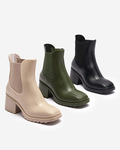 Dark green women's boots Caldala- Footwear