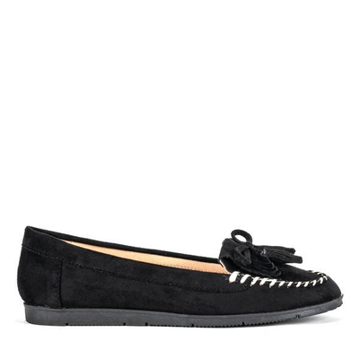 Black loafers on a flat Sinsej sole - Footwear