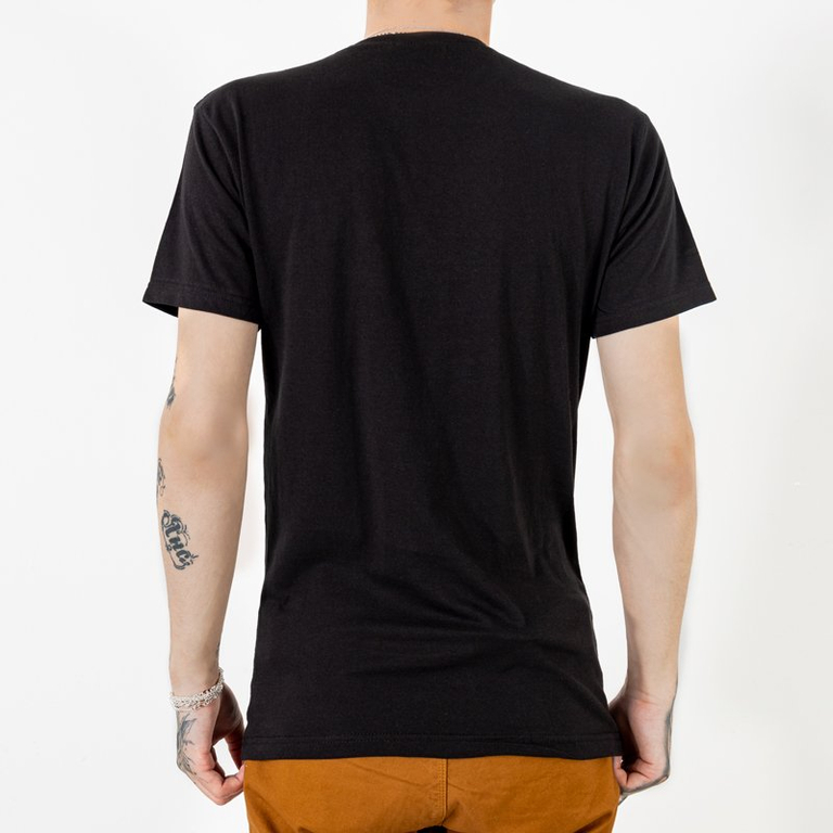 Black cotton t-shirt with print - Clothing