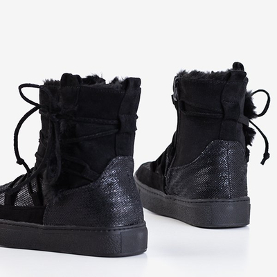 Black women's snow boots with fur Nosesi - Footwear