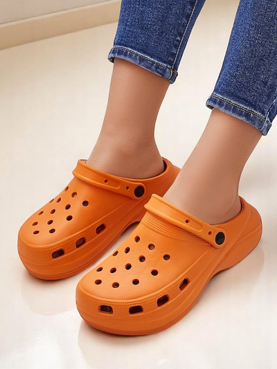 Royalfashion Sieviešu perforēti gumijas flip-flopi Dellosa