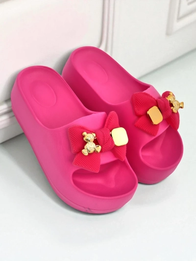 Royalfashion Women's rubber flip-flops with decorative bow Alday