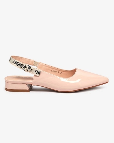 Beige women's sandals with pointed toe Ludda - Shoes