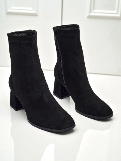 Women's Evron Faux Suede Block Heel Ankle Boots