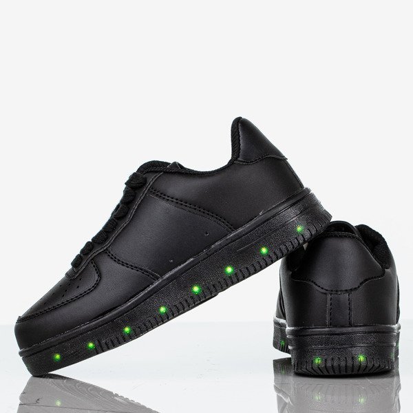 Black shiny LED Collt children's shoes - Footwear 1