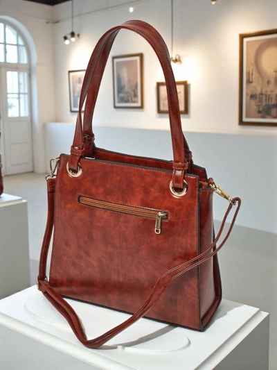 Women's shopper bag eco leather Silent Raven
