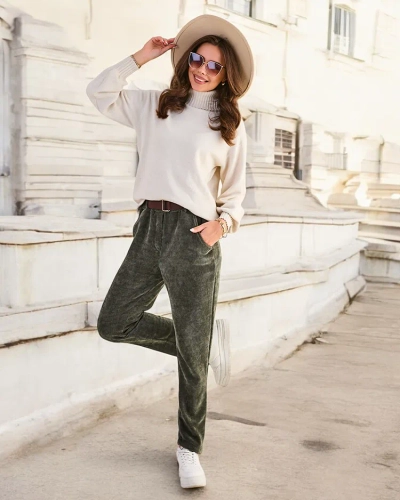Royalfashion Simple women's corduroy pants