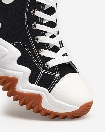 OUTLET Black women's sports shoes a'la sneakers Oqapi - Footwear