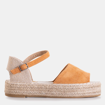 Brown women's platform sandals Almira - Footwear