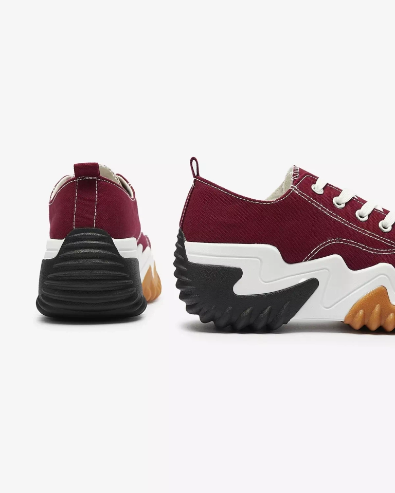 Sieviešu bordo krāsas sporta apavi uz platformas Nacarry - Apavi