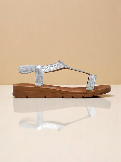 Royal Fashion Women's Sandals with Decorative Ava Shine Straps
