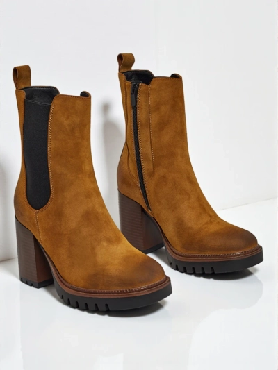 Botki femina eco zamszova na stupku Soreya