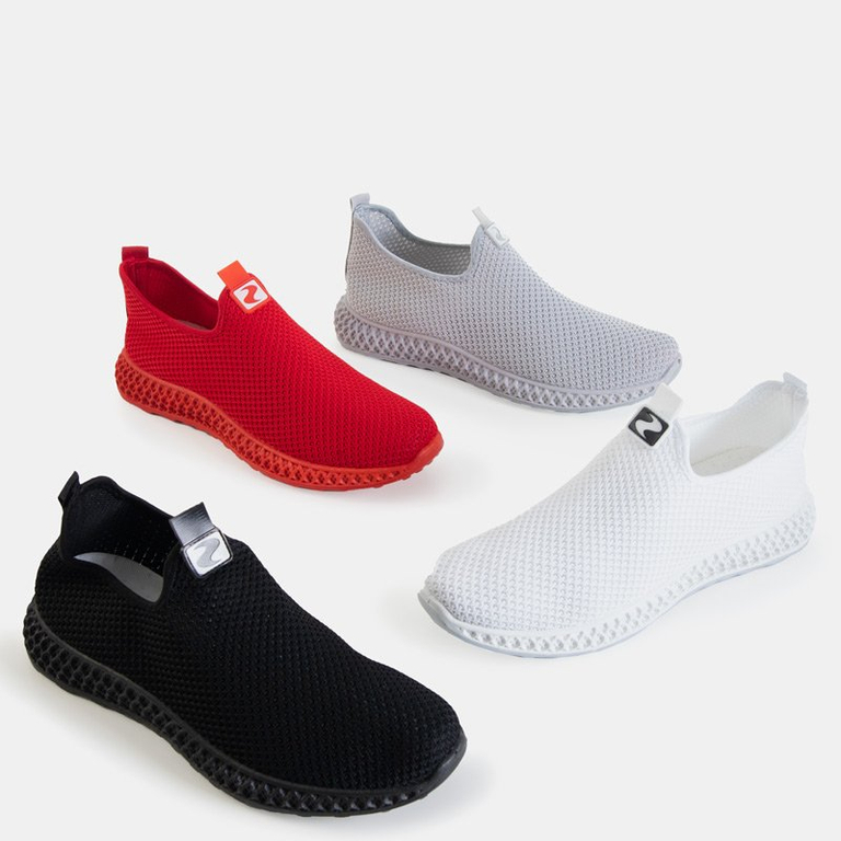 Red sports slip on shoes for men Galant - Footwear