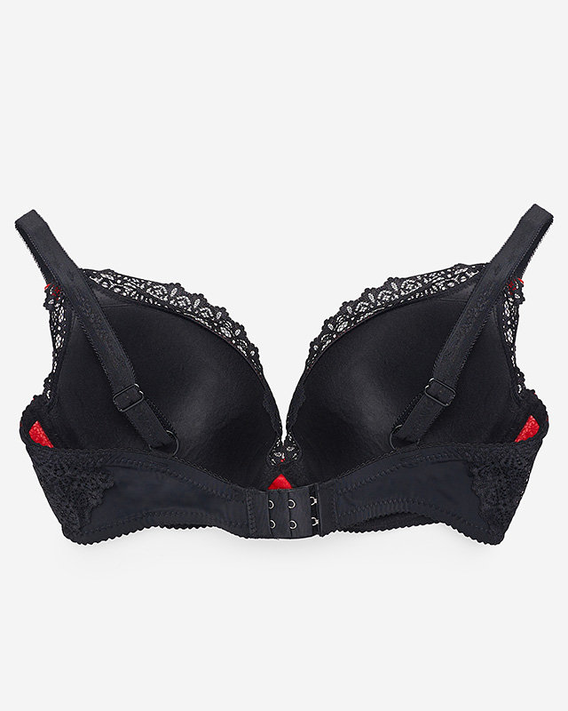 Black and red women's lace bra - Underwear