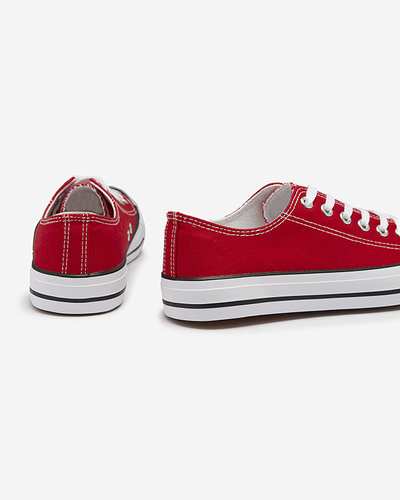 Red women's classic lace-up sneakers Ogisa - Footwear