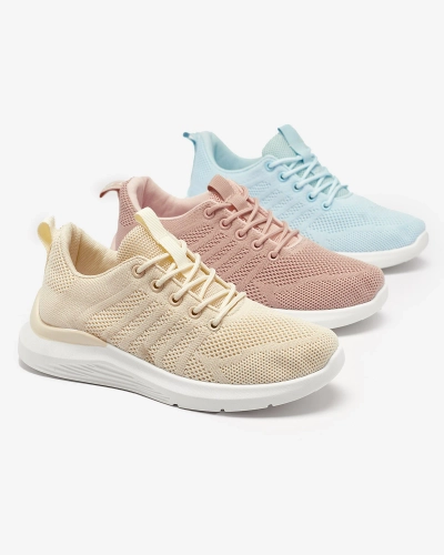 Cream women's fabric sports shoes Bofia - Footwear