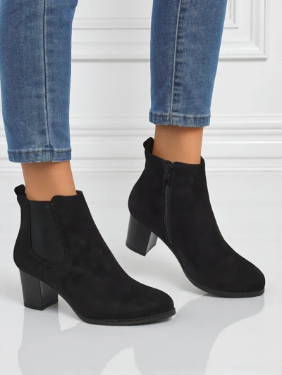 Velvet Trace Women's Eco-Suede Heeled Ankle Boots