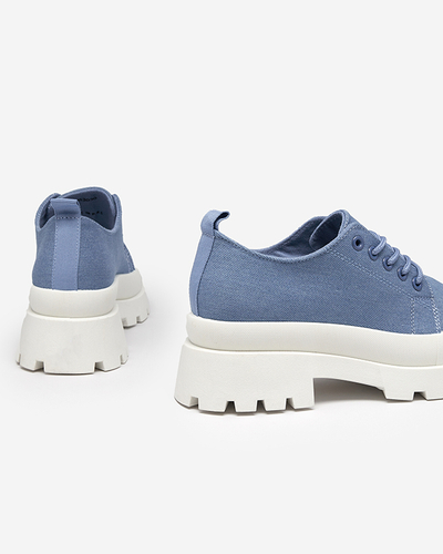 Women's blue lace-up lace-up shoes Rozia - Footwear