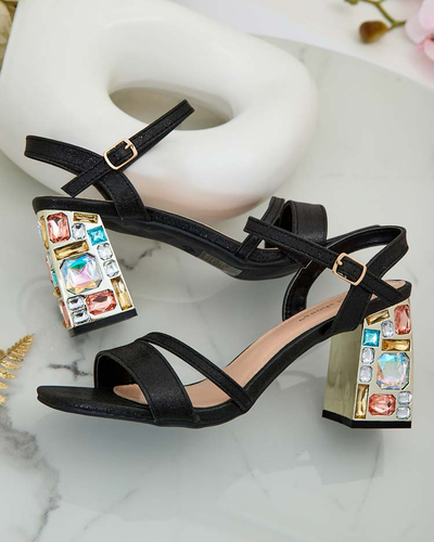 Royalfashion Sieviešu sandales Solepte rhinestone post