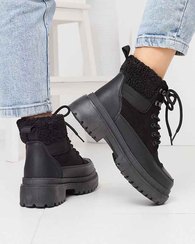 OUTLET Black women's insulated trapper boots Norisis - Footwear