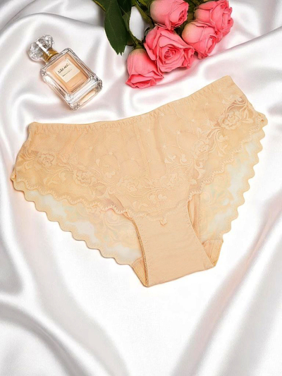 Royalfashion Women's cotton briefs with lace Pure Lace