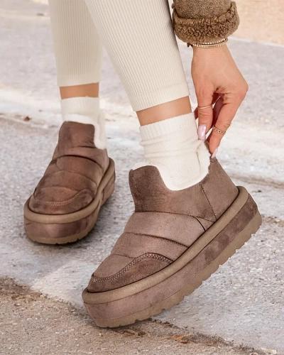 Royalfashion Sieviešu Zoeno īsie zābaki a'la sniega zābaki