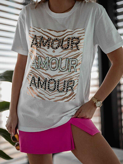 Royalfashion Women's blouse with decorative print