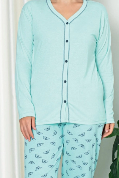 Royalfashion Kokvilnas sieviešu 2 daļīgā pyjama LIELĀ IZMĒRA