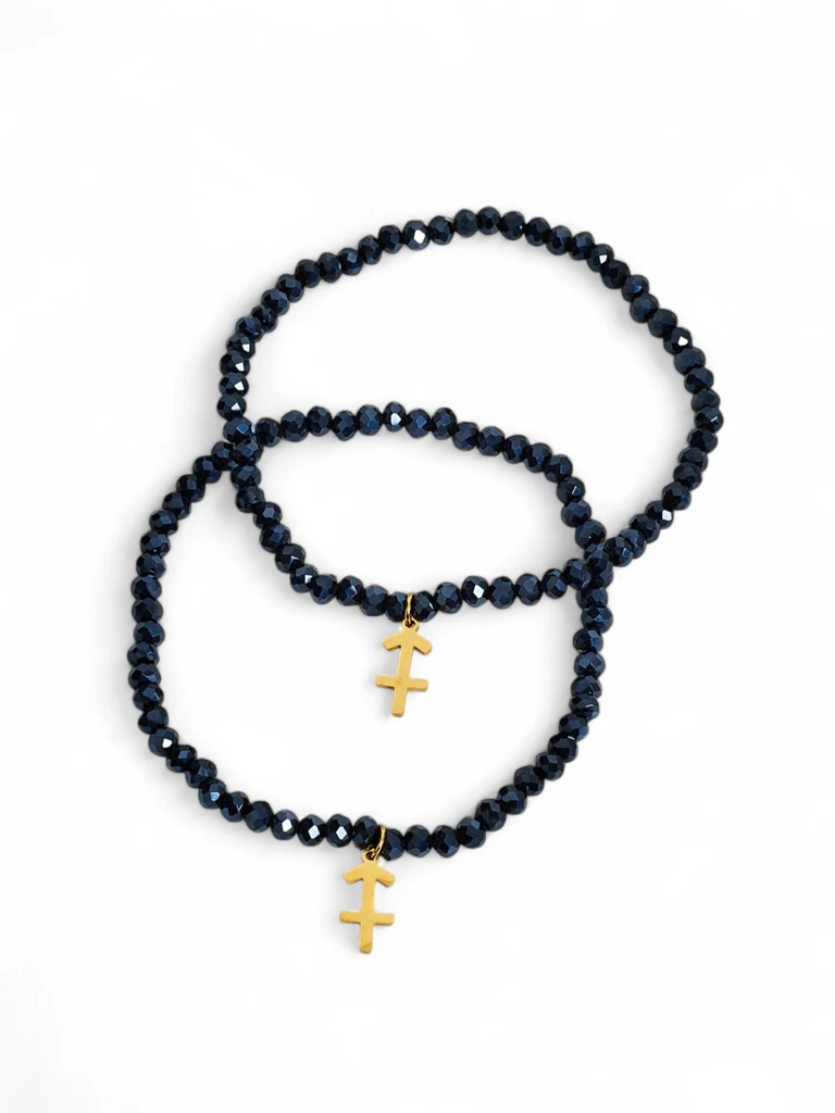 Royalfashion Two Women's Bracelets with Anchor Pendant